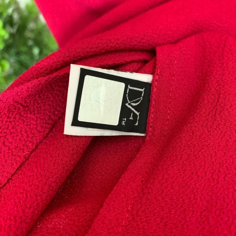 Diane Von Furstenberg Bowman One Shoulder Red Cocktail Dress Size 2 DVF Wedding - Picture 7 of 15